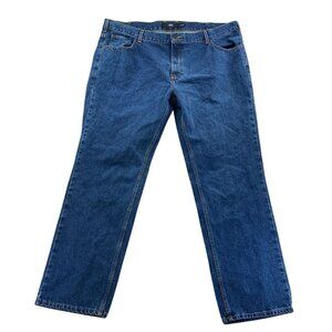 NWT Berkley Jensen Mens Jeans Size 44x32 Relaxed Fit Straight Leg Blue Denim